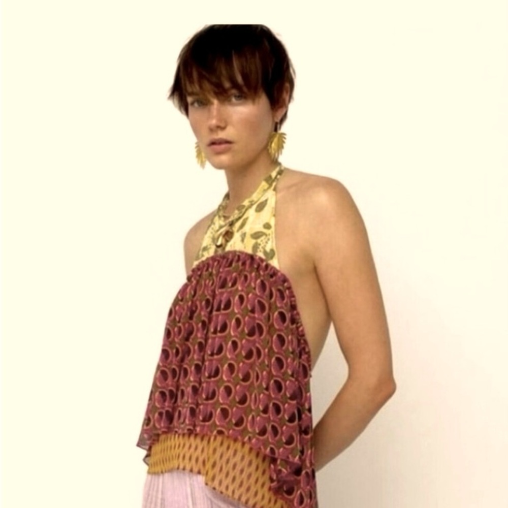 Zara Multicolor Halter Top